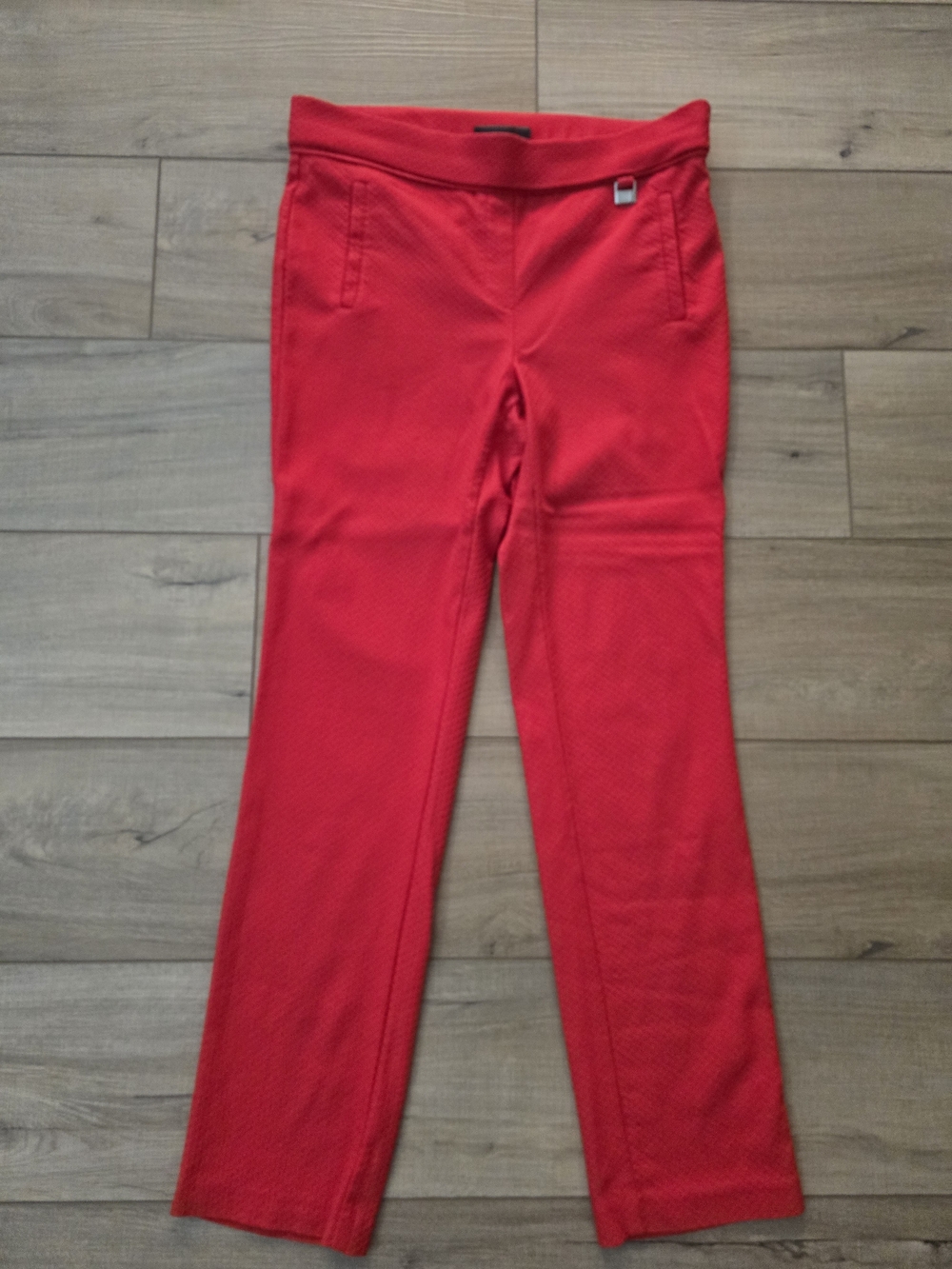 Womens Red Stretch Knit Pants